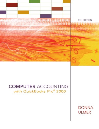 Computer Accounting with QuickBooks Pro 2006 8th 2007 9780073131146 Front Cover