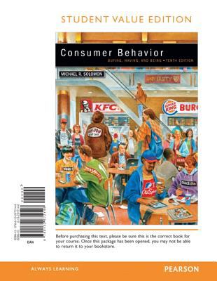 Consumer Behavior, Student Value Edition  10th 2013 9780132672146 Front Cover
