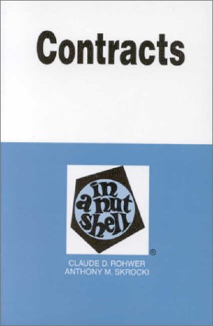 Contracts in a Nutshell  5th 2000 9780314238146 Front Cover