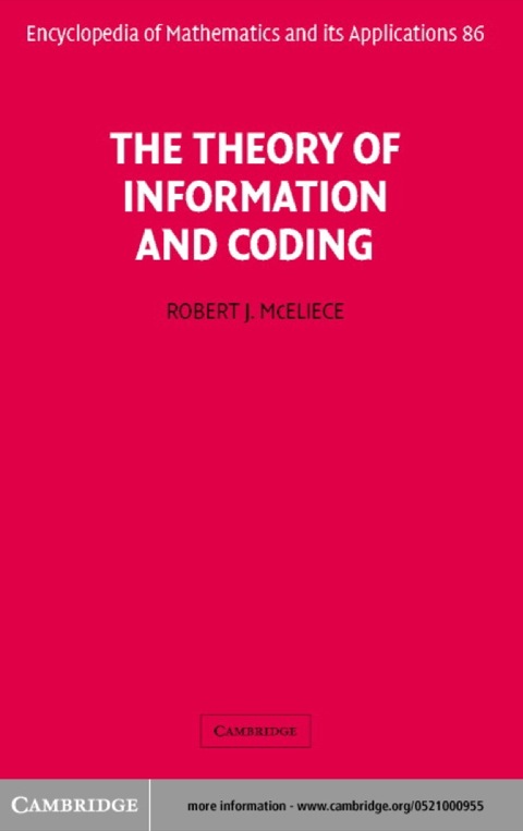 Theory of Information and Coding  2nd (Revised) 9780511037146 Front Cover