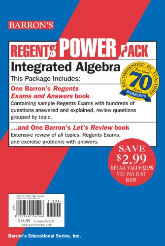 Integrated Algebra Power Pack   2012 9780764194146 Front Cover