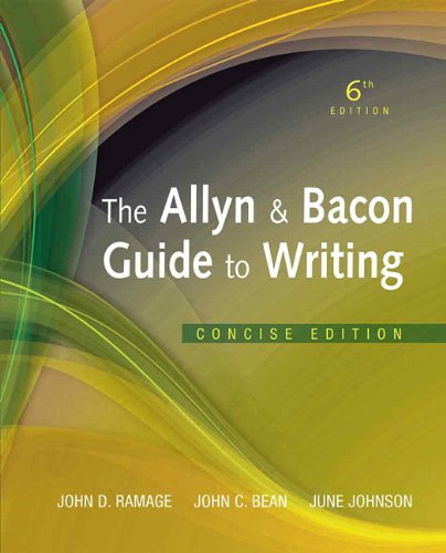 Allyn and Bacon Guide to Writing  6th 2012 9780205823147 Front Cover