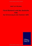 Fï¿½rst Bismarck und das Deutsche Volk  N/A 9783846012147 Front Cover