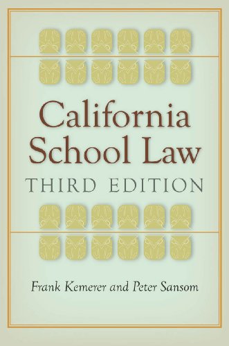 California School Law Third Edition 3rd 2013 9780804785150 Front Cover