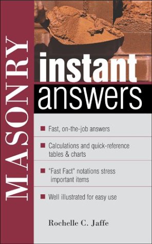 Masonry Instant Answers   2004 9780071395151 Front Cover