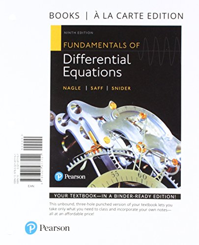 Fundamentals of Differential Equations: Books a La Carte Edition  2017 9780321977151 Front Cover