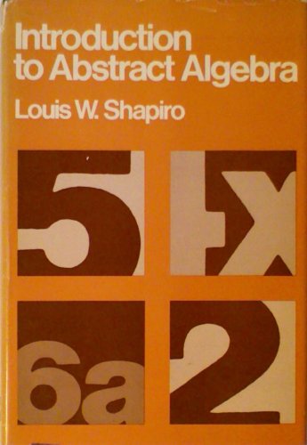 Introduction to Abstract Algebra   1975 9780070564152 Front Cover