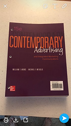CONTEMPORARY ADVERTISING (LOOSELEAF)    N/A 9781259548154 Front Cover