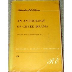 Anthology for Greek Drama  1949 9780030094156 Front Cover