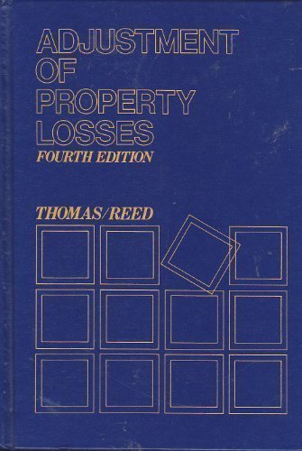 Adjustment of Property Losses 4th 9780070642157 Front Cover