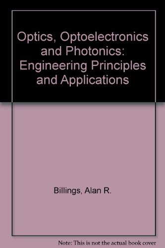 Principles of Optics, Optoelectronics and Photonics  1993 9780137091157 Front Cover