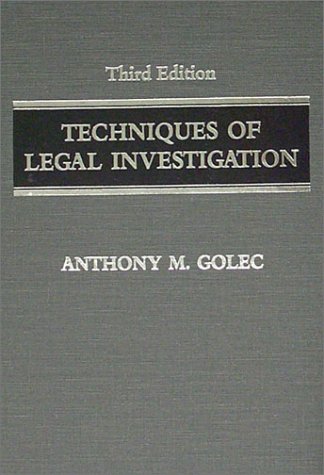 Techniques of Legal Investigation 3rd 1995 9780398065157 Front Cover