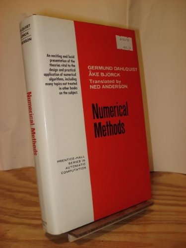 Numerical Methods N/A 9780136273158 Front Cover