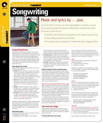 Songwriting (Quamut)   2007 9781411497160 Front Cover