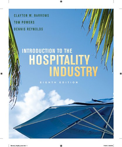 Introduction to the Hospitality Industry  8th 2012 9780470399163 Front Cover