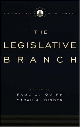 Legislative Branch   2005 9780195309164 Front Cover