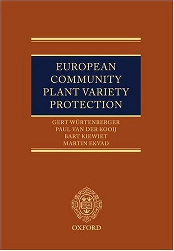 European Community Plant Variety Protection   2006 9780199286164 Front Cover
