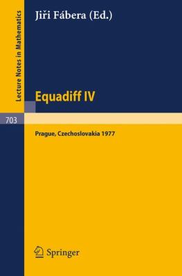 Equadiff IV Prague, Czechoslovakia 1977  1979 9783540091165 Front Cover