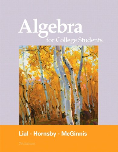 Algebra for College Students  7th 2012 9780321760166 Front Cover