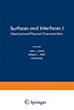 Surfaces and Interfaces I Chemical and Physical Characteristics  1967 9781468475166 Front Cover