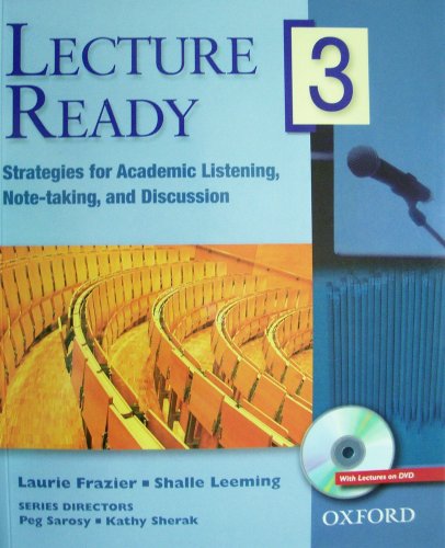 Lecture Ready 3 Student Book with DVD Strategies for Academic Listening, Note-Taking, and Discussion  2007 9780194417167 Front Cover