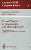 Formal Methods in Programming and Their Applications International Conference, Academgorodok, Russia, June - July 1993 Proceedings N/A 9780387573168 Front Cover