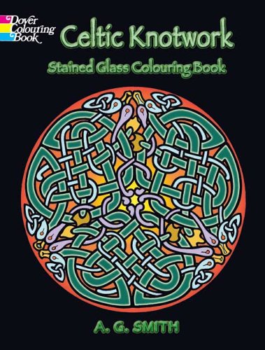 Celtic Knotwork Stained Glass Colouring Book  N/A 9780486448169 Front Cover