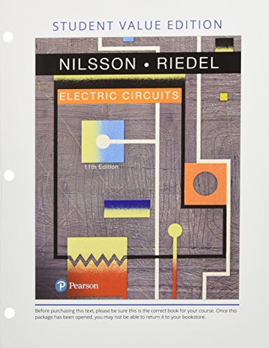 Electric Circuits, Student Value Edition  11th 2019 9780134747170 Front Cover