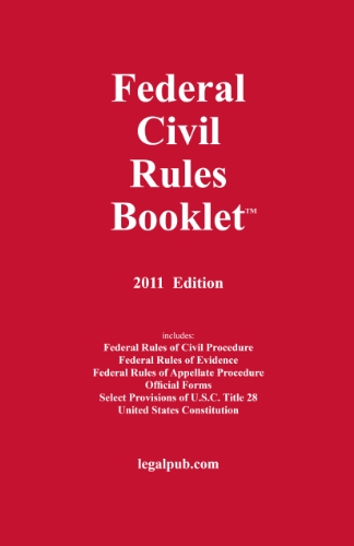 FEDERAL CIVIL RULES BOOKLET JA N/A 9781934852170 Front Cover