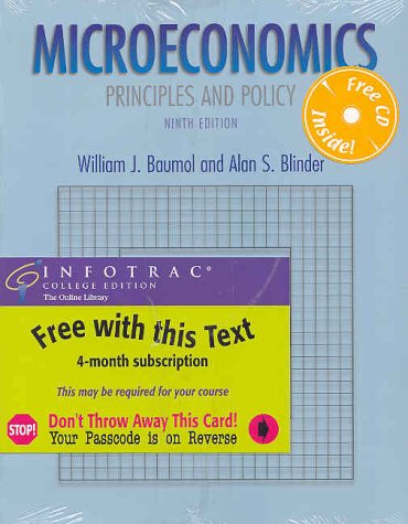 Microeconomics Principles and Policy 9th 2003 9780030355172 Front Cover