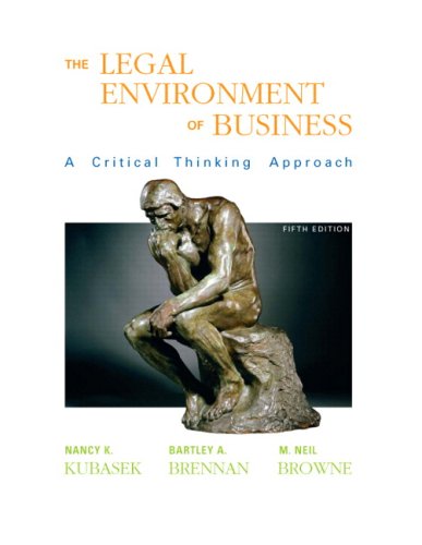 Legal Environment of Business  5th 2009 9780136059172 Front Cover