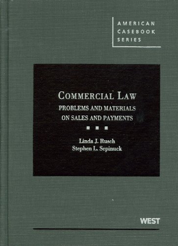 Commercial Law Problems and Materials on Sales and Payment  2011 9780314278173 Front Cover
