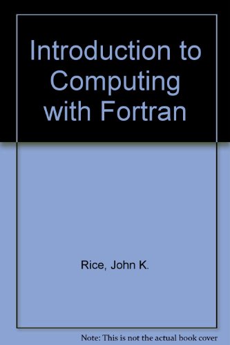 Introduction to Computing with FORTRAN  1973 9780030862175 Front Cover