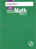 Middle School Math 2004 Chapter Resources : Lesson Plans 4th 9780030692178 Front Cover
