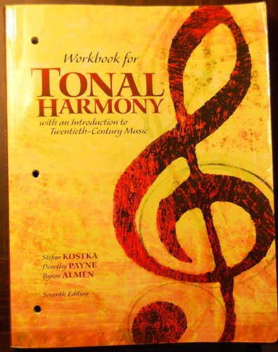 Bound for Workbook for Tonal Harmony  7th 2013 9780077410179 Front Cover