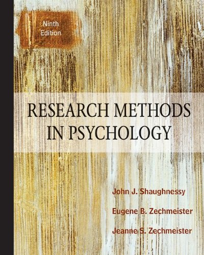 Research Methods in Psychology  9th 2012 9780078035180 Front Cover