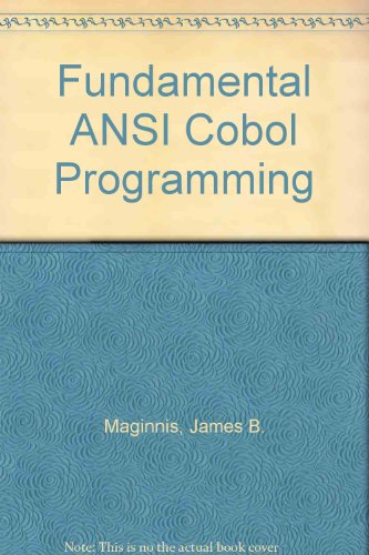 Fundamental ANSI COBOL Programming  1975 (Reprint) 9780133392180 Front Cover