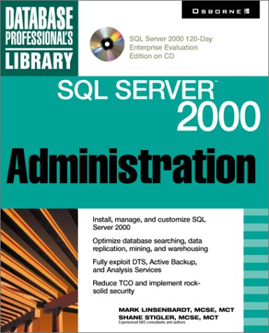 SQL Server 2000 Administration  2nd 2000 9780072126181 Front Cover