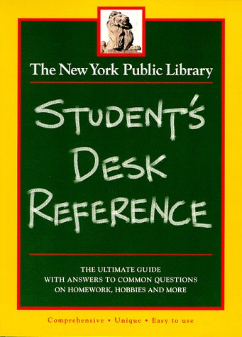 New York Public Library Student's Desk Reference  N/A 9780028604183 Front Cover