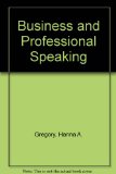Business Professional Speaking 1st 1998 9780072333183 Front Cover