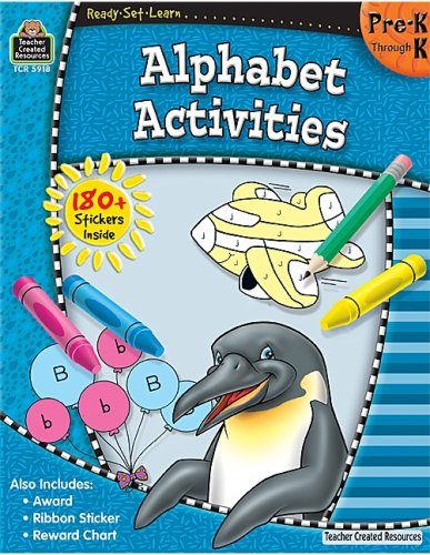 Alphabet Activities, Pre-K Through K  N/A 9781420659184 Front Cover