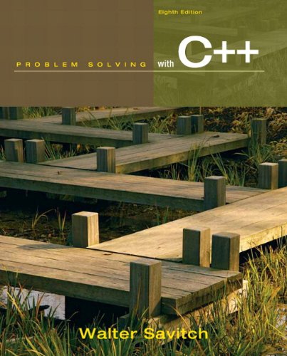 Problem Solving with C++  8th 2012 9780132774185 Front Cover