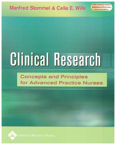 Clinical Research Concepts and Principles for Advanced Practice Nurses  2003 9780781735186 Front Cover
