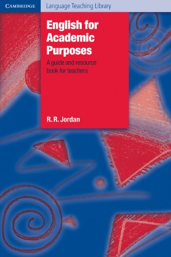 English for Academic Purposes A Guide and Resource Book for Teachers  1996 9780521556187 Front Cover
