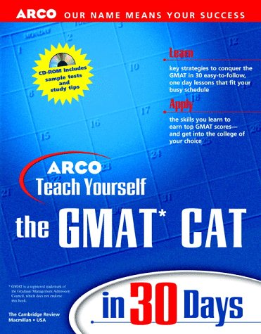 Arco Teach Yourself GMAT CAT in 30 Days with CD 7th 9780028625188 Front Cover