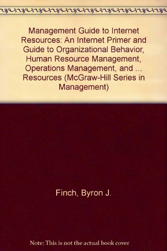 Management Guide to Internet Resources  1997 9780070217188 Front Cover