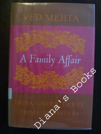 Family Affair India under Three Prime Ministers  1982 9780195031188 Front Cover