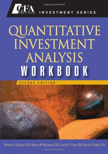 Quantitative Investment Analysis Workbook  2nd 2007 (Revised) 9780470069189 Front Cover