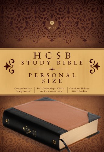 HCSB Study Bible Personal Size, Black/Tan LeatherTouch Portfolio   2014 9781586406189 Front Cover