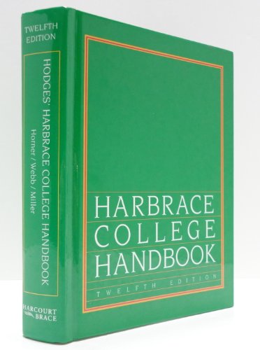 Harbrace College Handbook 12th 1994 9780155001190 Front Cover